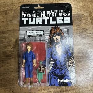 Super7 TMNT‎ April O'Neil ReAction Figure Blue Comic Version New